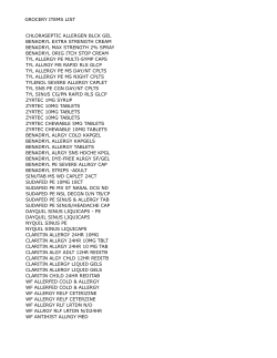 grocery items list chloraseptic allergen blck