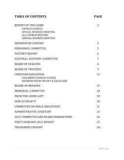 20132014 Annual Report final - First Churches of Northampton