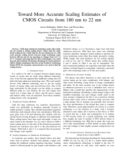 Toward More Accurate Scaling Estimates of CMOS Circuits from 180