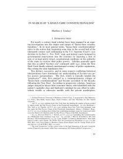 in search of &ldquo;laissez-faire constitutionalism&rdquo;