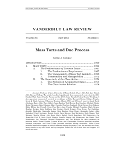 Mass Torts and Due Process