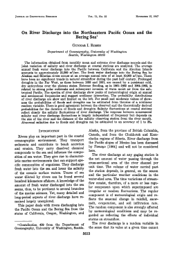 On River Discharge into the Northeastern Pacific Ocean and the