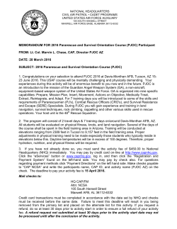 PJOC - National Cadet Special Activities
