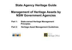 State Agency Heritage Guide - Office of Environment and Heritage