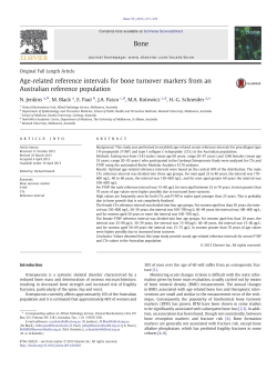 Age-related reference intervals for bone turnover - DRO