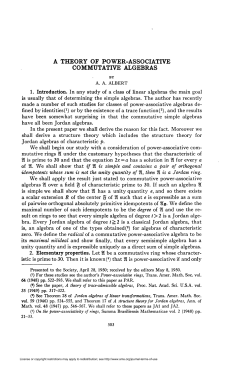 A THEORY OF POWER-ASSOCIATIVE COMMUTATIVE ALGEBRAS