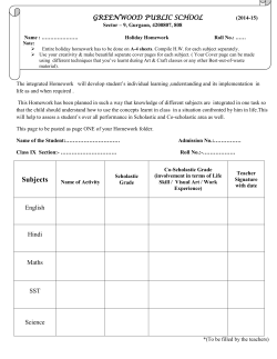 Subjects - GreenWood Public School
