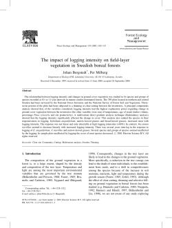 The impact of logging intensity on field-layer vegetation in - IFM