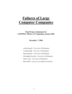 Failures of Large Computer Companies