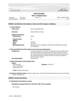 SAFETY DATA SHEET Helium, refrigerated liquid
