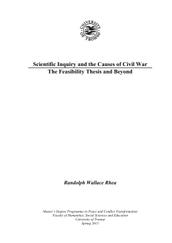 Scientific Inquiry and the Causes of Civil War