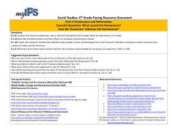 6 Grade Pacing Resource Document
