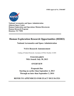 Human Exploration Research Opportunities (HERO)