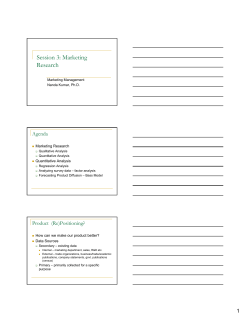 Session 3: Marketing Research