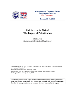 Rail Revival in Africa? The Impact of Privatization