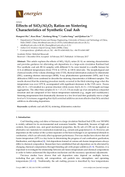 Effects of SiO2/Al2O3 Ratios on Sintering Characteristics of