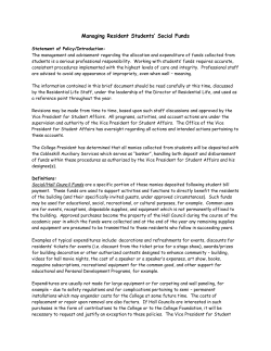 Managing Resident Students` Social Funds