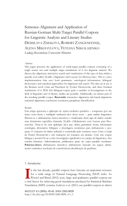Sentence-Alignment and Application of Russian