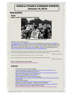Martin Luther King and Income Inequality
