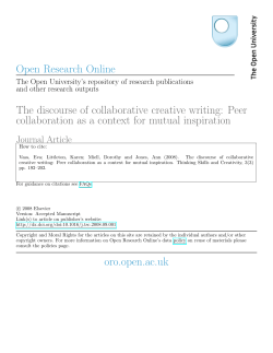 Peer collaboration - Open Research Online
