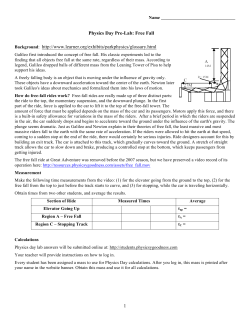 Freefall - PhysicsyGoodness Resources