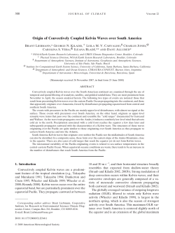 Origin of Convectively Coupled Kelvin Waves over South America