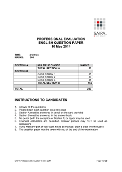 PE Exam May 2014