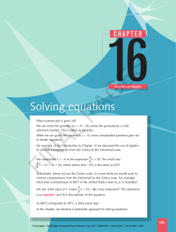 Solving equations - Cambridge University Press