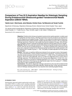 Comparison of Two 22 G Aspiration Needles for Histologic Sampling