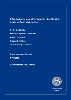Intra-regional vs extra-regional liberalization trade in Central America