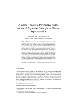 A Game-Theoretic Perspective on the Notion of Argument Strength