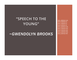 speech to the young - Moore Middle School