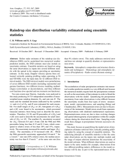 Raindrop size distribution variability estimated using ensemble