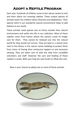 Adopt a Reptile Program - Churchville Nature Center
