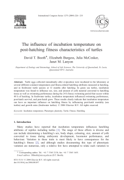 The influence of incubation temperature on post