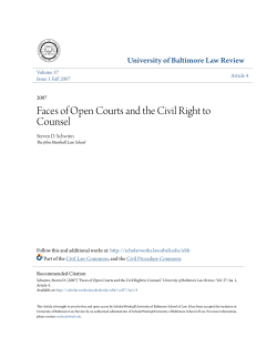 Faces of Open Courts and the Civil Right to Counsel