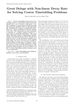 Great Deluge with Non-linear Decay Rate for Solving Course