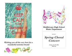 Spring Choral Concert - Middletown City School District