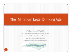 The Minimum Legal Drinking Age - North Carolina Institute of Medicine