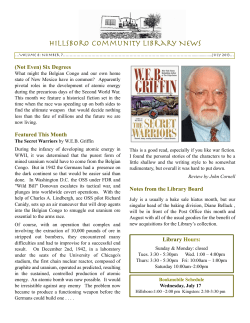 July, 2013 - Hillsboro Community Library