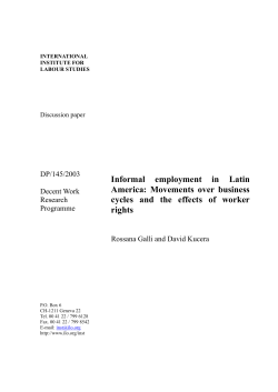 Informal employment in Latin America: Movements over business