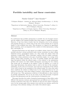 Portfolio instability and linear constraints