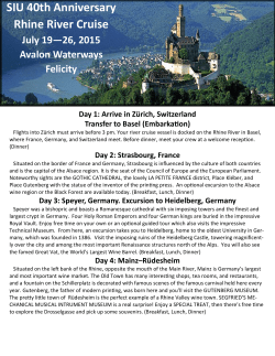 SIU 40th Anniversary Rhine River Cruise