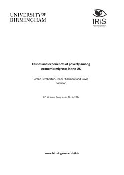 Causes and experiences of poverty among economic migrants in