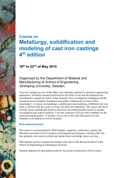 Metallurgy, solidification and modeling of cast iron castings