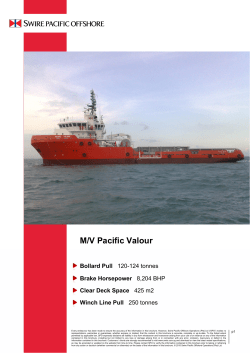 M/V Pacific Valour - Swire Pacific Offshore