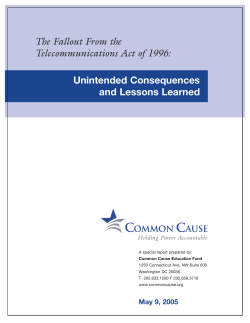 The Fallout From the Telecommunications Act of