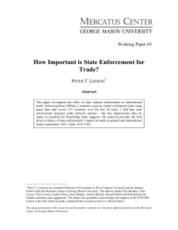 How Important is State Enforcement for Trade?
