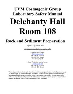 Rock Room Lab Safety Manual with methods (PDF