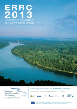 conference programme - European Centre for River Restoration